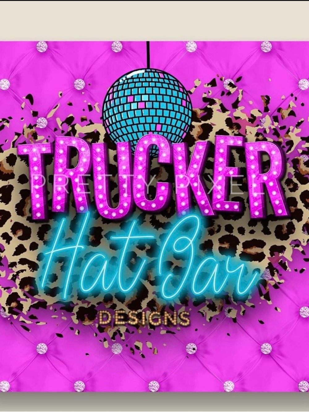 Neon Trucker Hat Bar